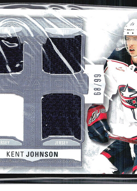 2022-23 Upper Deck The Cup Kent Johnson Foundations Jersey Patch /99