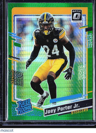 2023 Panini Donruss Optic - Rated Rookie #287 Joey Porter Jr. (RC) Green hyper