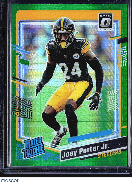 2023 Panini Donruss Optic - Rated Rookie #287 Joey Porter Jr. (RC) Green hyper