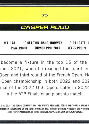 2024 Topps Chrome Tennis Sapphire Casper Ruud #75