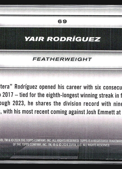 2024 Topps UFC Knockout Yair Rodriguez #65 Purple /99