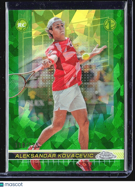 2024 Topps Chrome Tennis Sapphire Green Aleksandar Kovacevic #138 /99