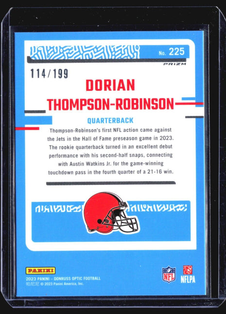 2023 Panini Donruss Optic Rated Rookie #225 Dorian Thompson-Robinson Blue /199