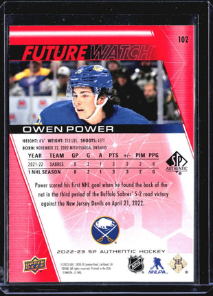 2022-23 SP Authentic - Future Watch Limited Red #102 Owen Power (RC)