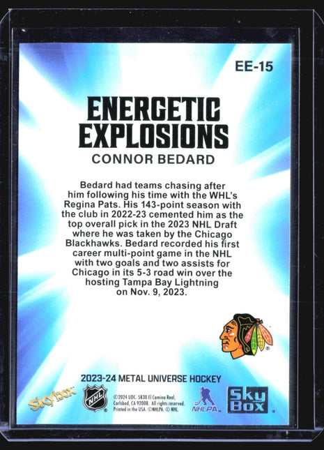 2023-24 SkyBox Connor Bedard Energetic #198