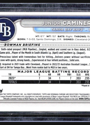 2024 Bowman Chrome Mojo - #20 Junior Caminero (RC)