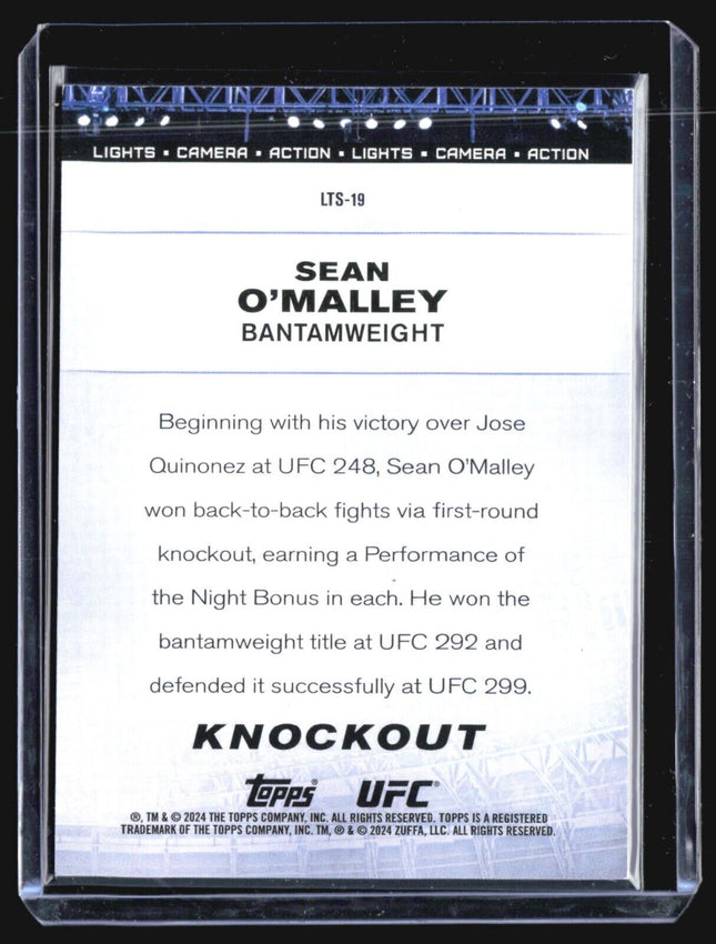2024 Topps UFC Knockout Lights Sean O'Malley #19 Purple /99