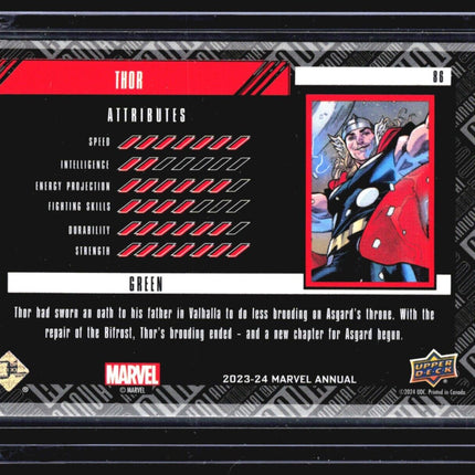 2023-24 Marvel Annual Thor Green /499 #86