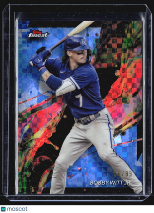 2024 Topps Finest - Common #57 Bobby Witt Jr. Blue Refractor /99