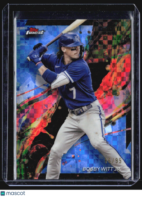 2024 Topps Finest - Common #57 Bobby Witt Jr. Blue Refractor /99