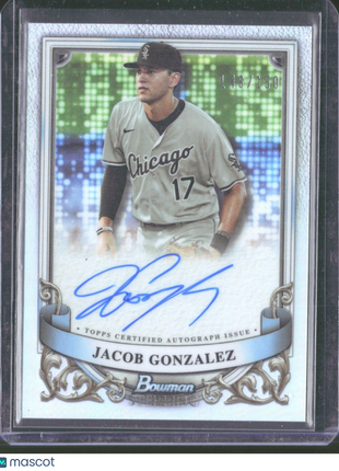 2024 Bowman Sterling Refractor Auto /150 Jacob Gonzalez #PA-JG