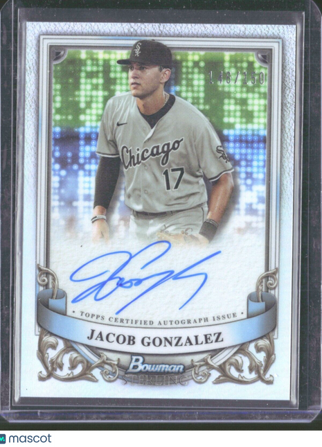 2024 Bowman Sterling Refractor Auto /150 Jacob Gonzalez #PA-JG