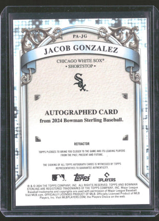 2024 Bowman Sterling Refractor Auto /150 Jacob Gonzalez #PA-JG