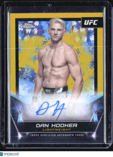 2024 Topps Chrome UFC Gold Refractor Auto /50 #FNA-DHO Dan Hooker (AU)