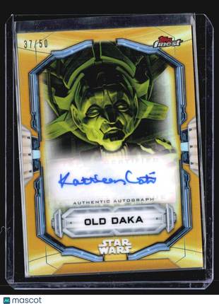 2022 Topps Finest Star Wars Kathleen Gati as Old Dake Gold Refractor auto /50