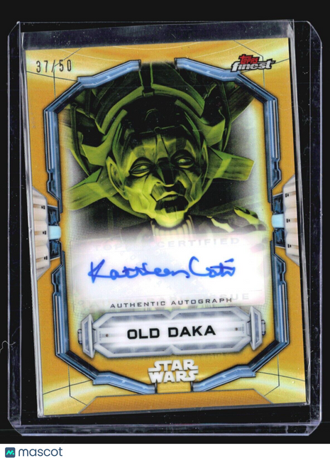 2022 Topps Finest Star Wars Kathleen Gati as Old Dake Gold Refractor auto /50