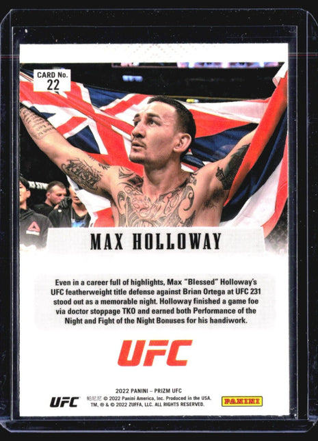 2022 Panini Prizm Flashback Max Holloway #22