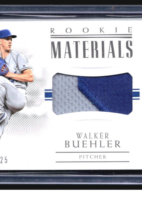 2018 Panini National Treasures Rc Patch Holo Silver #RM-WB Walker Buehler /25