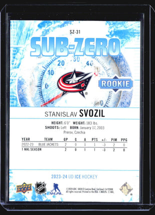 2023-24 Upper Deck Ice Sub Zero Rookie Brock Faber #SZ-63