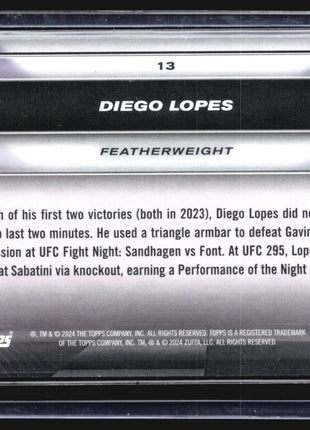 2024 Topps UFC Knockout Rc Diego Lopes #13