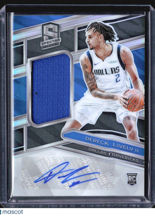 2023-24 Panini Spectra Dereck Lively #243 Rc Patch Auto /199