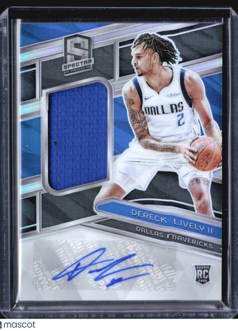 2023-24 Panini Spectra Dereck Lively #243 Rc Patch Auto /199