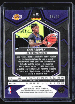 2023-24 Panini Mosaic Neon Green Cam Reddish #113 /10