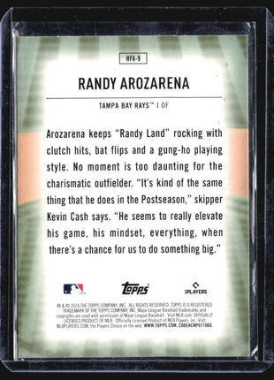 2024 Topps Home Field Advantage Randy Arozarena #HFA-9