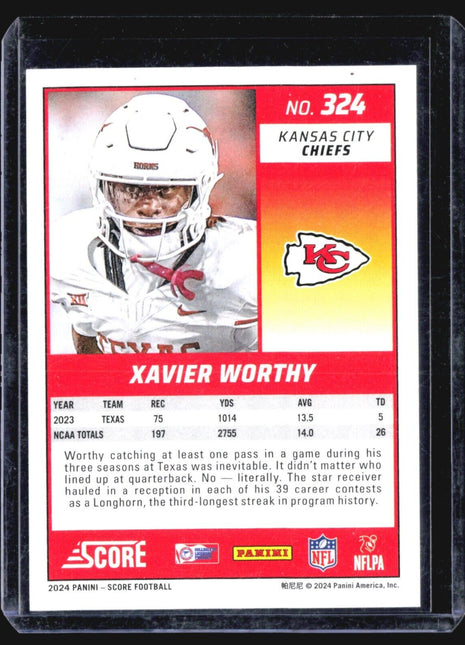 2024 Score - Rookies #324 Xavier Worthy (RC) Green