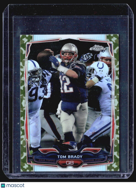 2014 Topps Chrome #62 Tom Brady Camo Refractor Mini /99