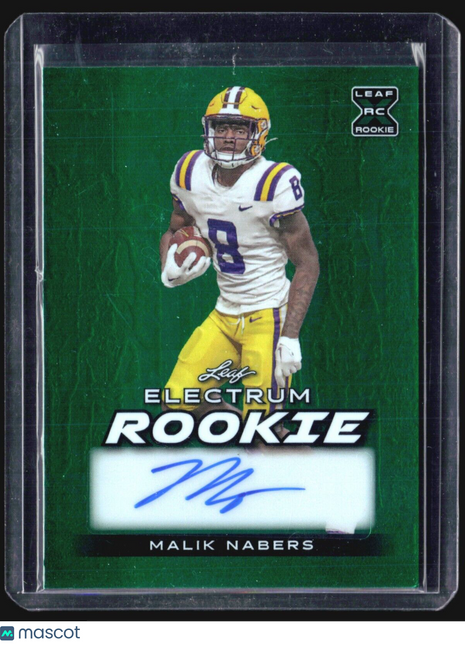 2024 Leaf Electrum Rookie Malik Nabers Auto /5