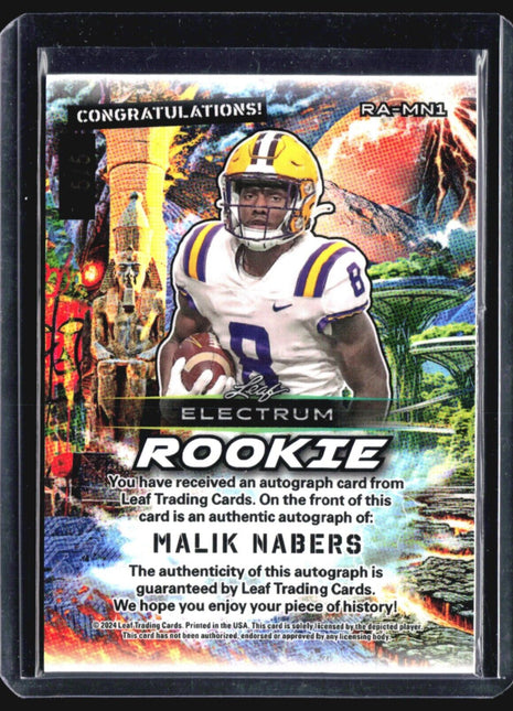 2024 Leaf Electrum Rookie Malik Nabers Auto /5