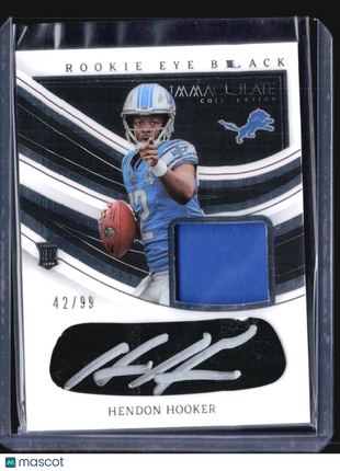 2023 Panini Immaculate Immaculate Rookie Eye Black Jersey Auto Hendon Hooker