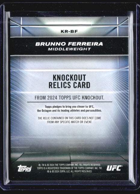 2024 Topps UFC Knockout Brunno Ferreira Rc Relic