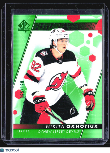 2022-23 SP Authentic - Future Watch Limited Green #159 Nikita Okhotyuk /199 (RC)