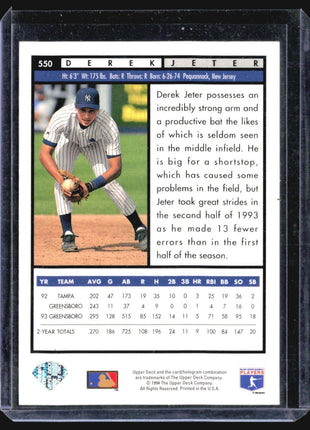 1994 Upper Deck - #550 Derek Jeter Top Prospects