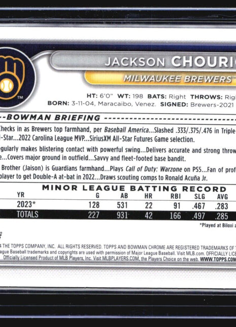 2024 Bowman Chrome Mojo Jackson Chourio #69