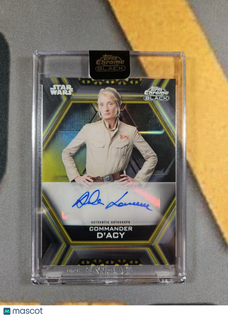 2023 Topps Chrome Black Star Wars Amanda Lawrence Comander D'Acy Gold Auto /50