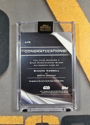 2023 Topps Chrome Black Star Wars Simone Kessell as Breha Organa Auto Refractor