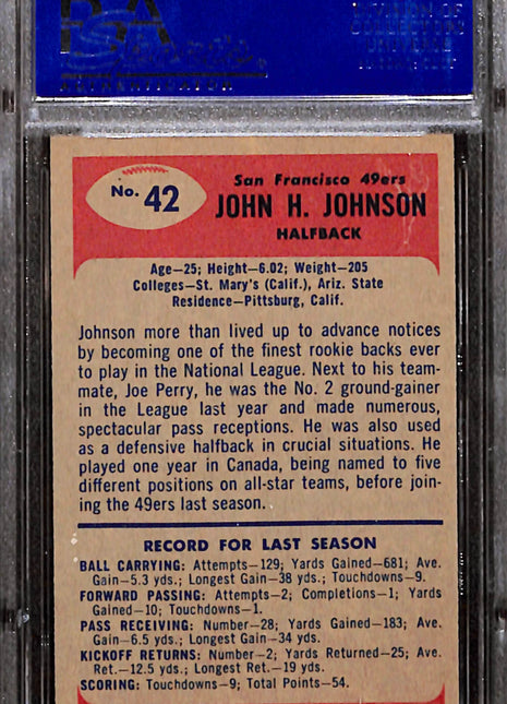 1955 Bowman John H. Johnson #42 PSA 6