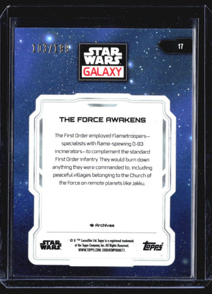 2024 Topps Galaxy Chrome Star Wars Force Awakens Aqua Refactor /199