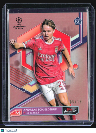 2022-23 Topps Finest UEFA Club Competitions - #25 Andreas Schjelderup (RC) /75