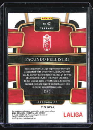 2023-24 Panini Select La Liga - Terrace #42 Facundo Pellistri Zebra /25