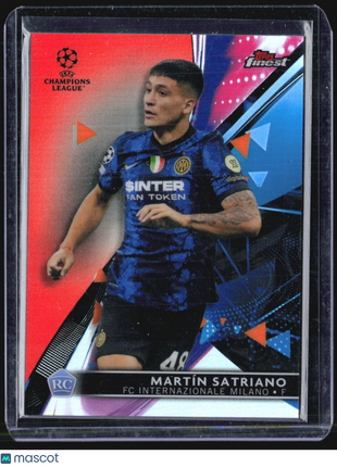 2021-22 Topps Finest Martin Satriano #40 Orange Refractor Rc /25