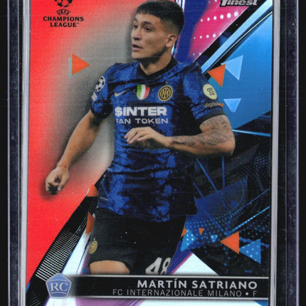 2021-22 Topps Finest Martin Satriano #40 Orange Refractor Rc /25