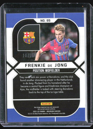 2021-22 Panini Obsidian - Electric Etch Orange #85 Frenkie de Jong /25