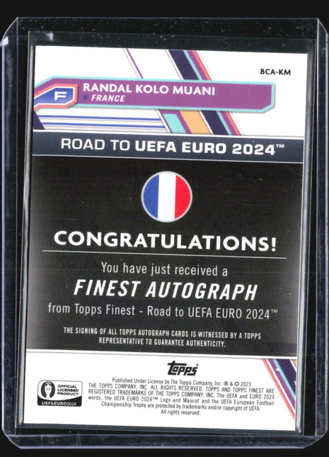 2023 Topps Finest Randal Kolo Muani #BCA-KM Debut Auto