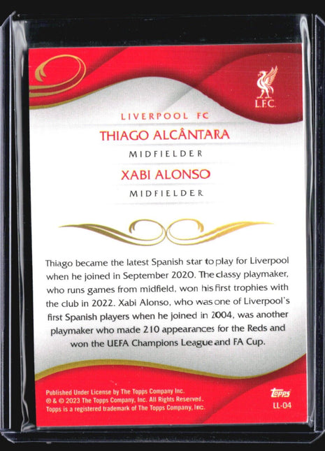 2022 Topps Liverpool Lineage Thiago Alcantara Xabi Alonso #LL-04