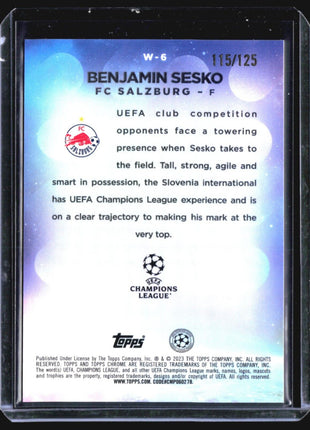 2022-23 Topps Wonderkids /125 Benjamin Sesko #W-6