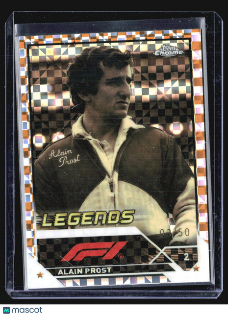 2023 Topps Chrome Formula 1 - F1 Legends #196 Alain Prost Gold Checker /50